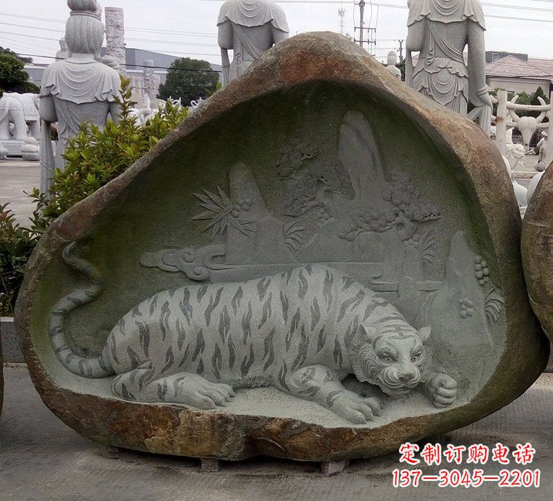 河北营造自然璀璨,浓厚动物气息的老虎雕塑