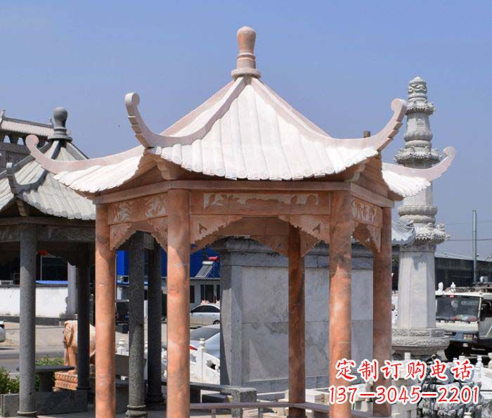 河北中领雕塑设计凉亭雕塑，清新简约添美感