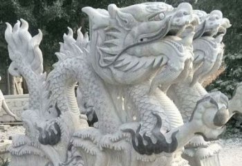 河北公园大理石生肖龙景观石雕