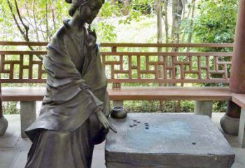 河北艺术精灵西施下棋情景雕塑