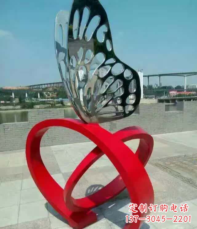河北中领雕塑|以不锈钢打造的高端蝴蝶雕塑