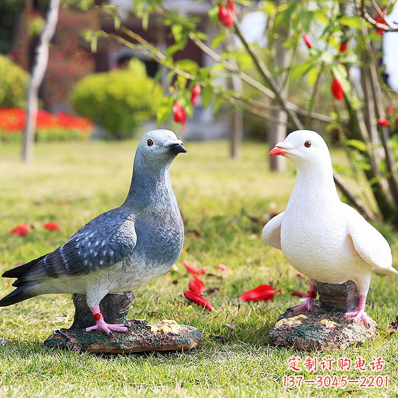 河北和平鸽橄榄枝的雕塑