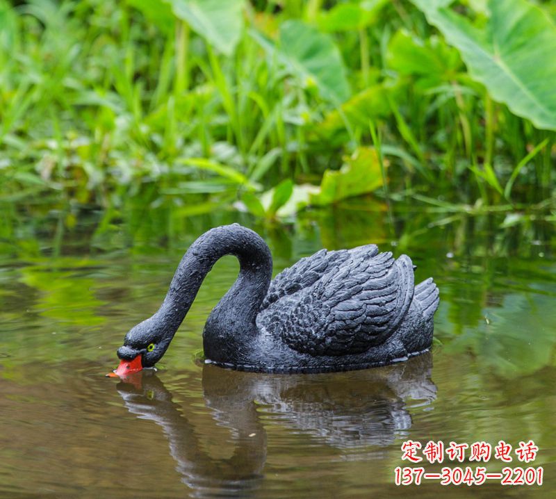 河北黑天鹅雕塑，水塘装饰摆件