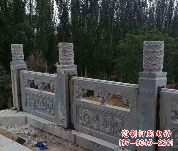 河北定制石质护城河栏板雕塑