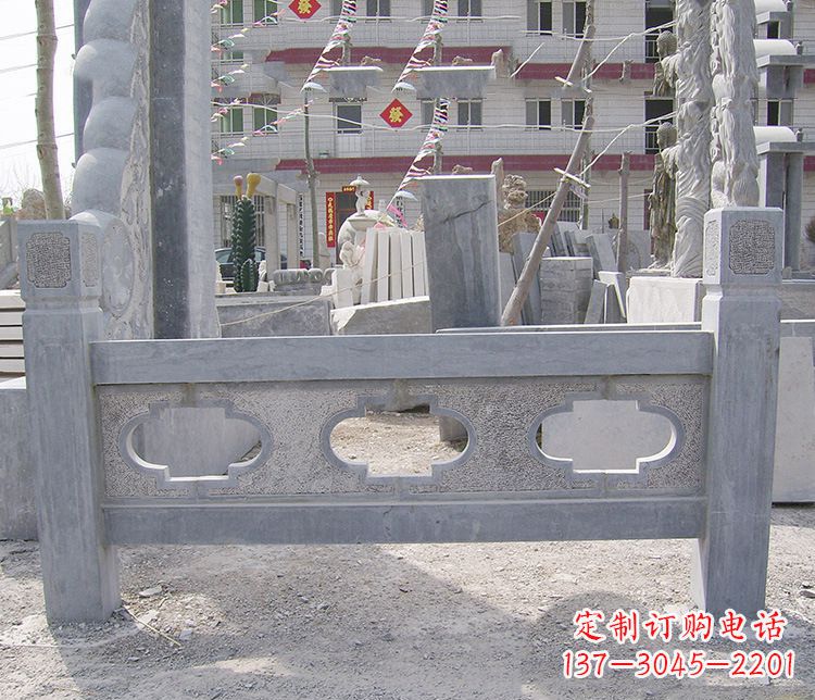 河北仿古栏板石雕——中领雕塑