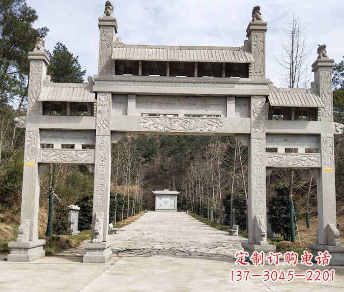 河北中领雕塑定制牌坊石雕