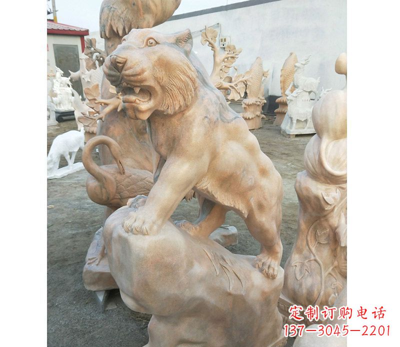 河北高端石雕老虎，让你的公园里更加精彩