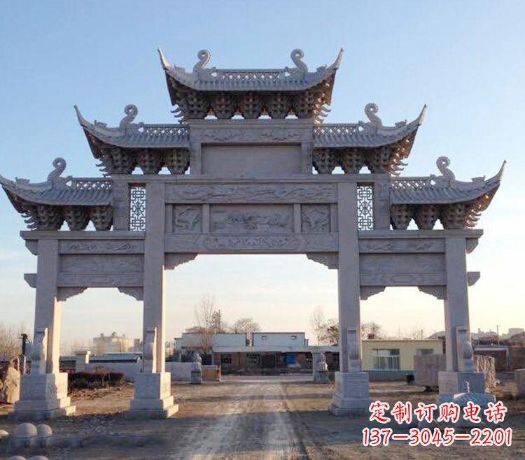 河北传承创新,老石牌坊雕塑定制