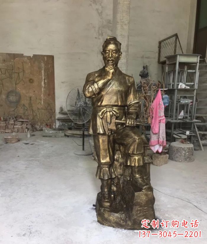 河北鲁班古代名人铜雕