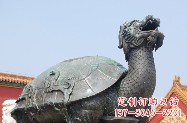 河北青铜龙龟寺庙神兽铜雕