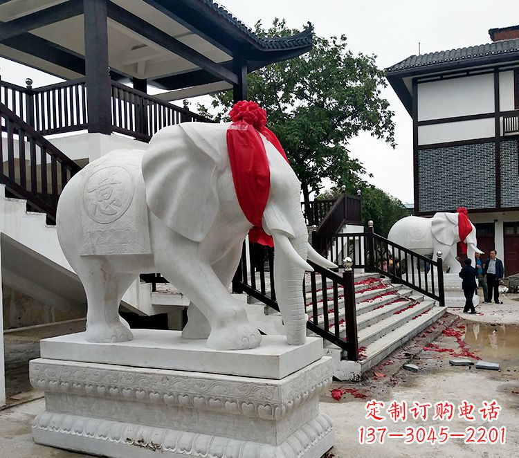 河北迎接观音祝福的精美大象观音栏杆