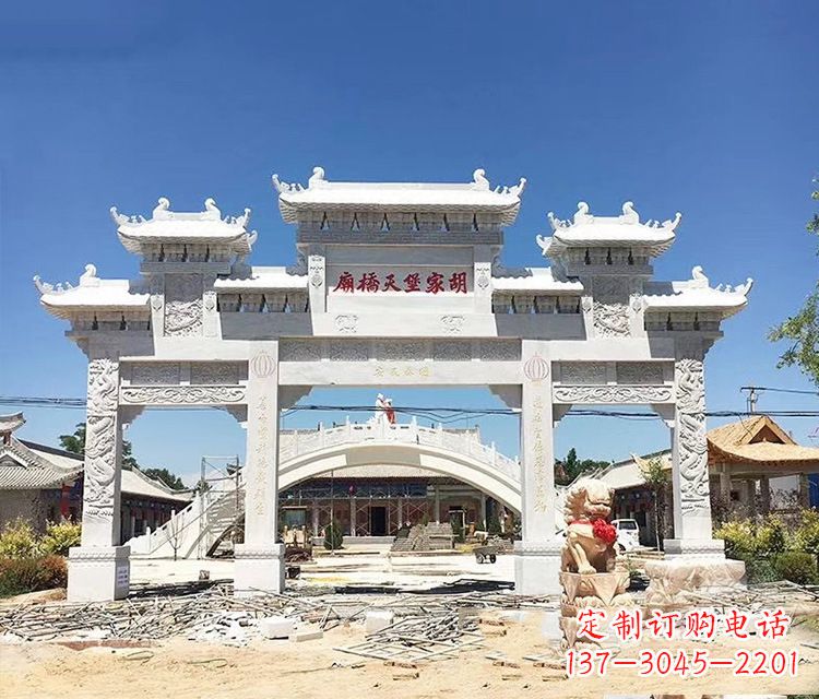 河北石牌坊的雕刻
