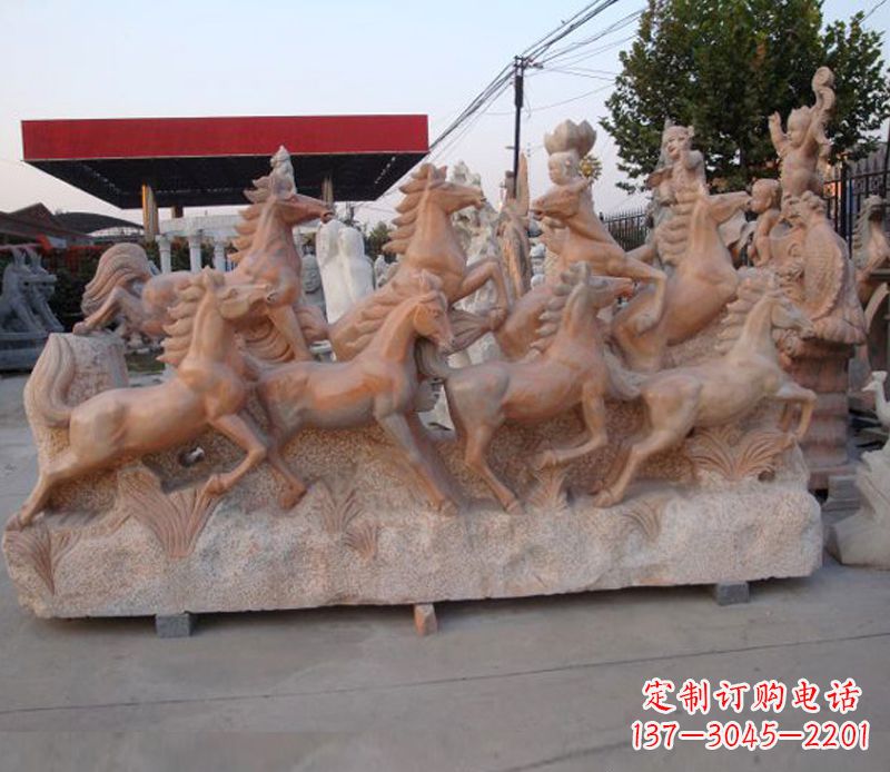 河北石头奔马雕塑