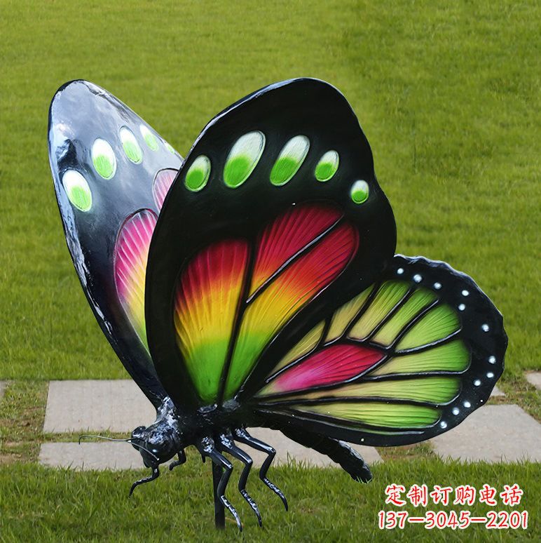 河北树脂仿真蝴蝶草坪动物昆虫雕塑
