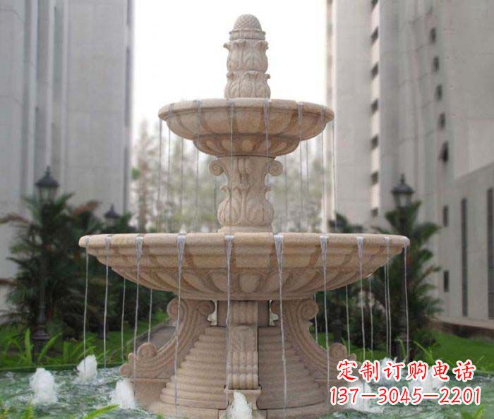 河北双层喷泉小区石雕