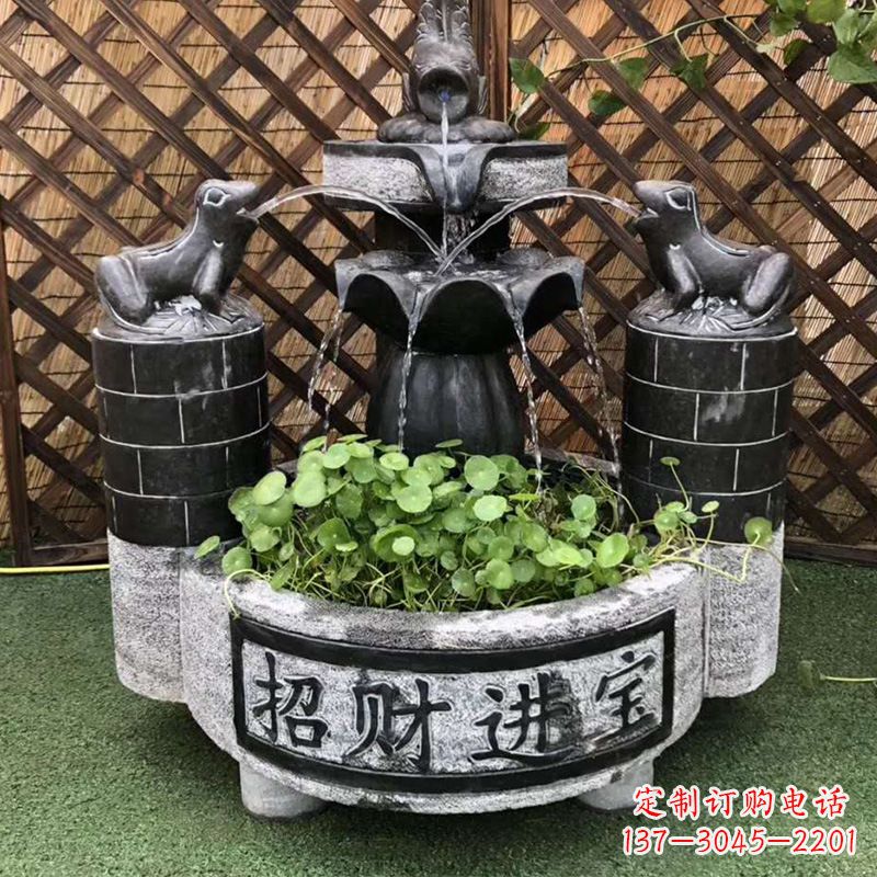 河北双层喷泉石雕
