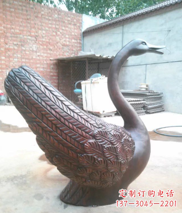 河北天鹅公园天王动物铜雕