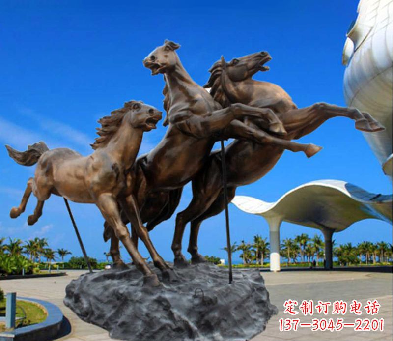 河北铜雕飞马广场动物雕塑