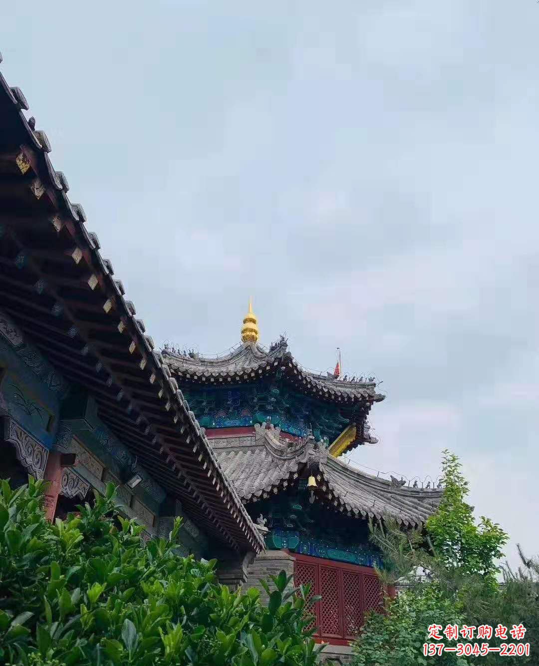 河北铜雕葫芦塔顶寺庙摆件 