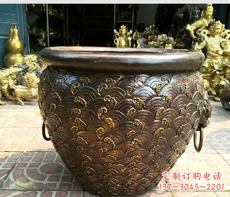 河北铜雕景观花盆