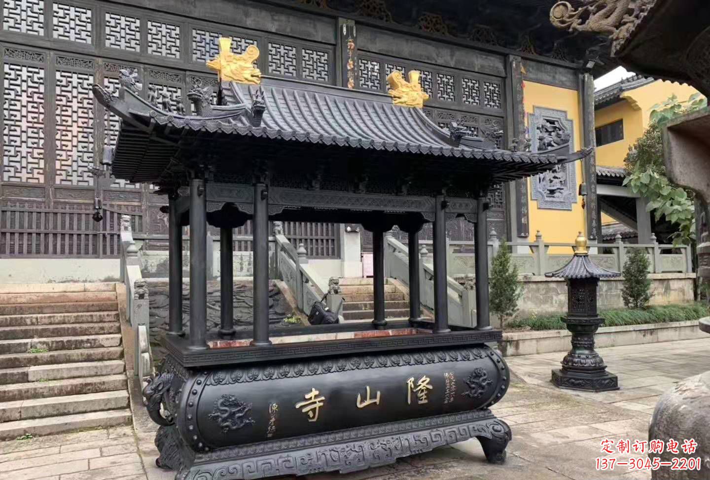 河北铜雕香炉寺庙景观户外摆件