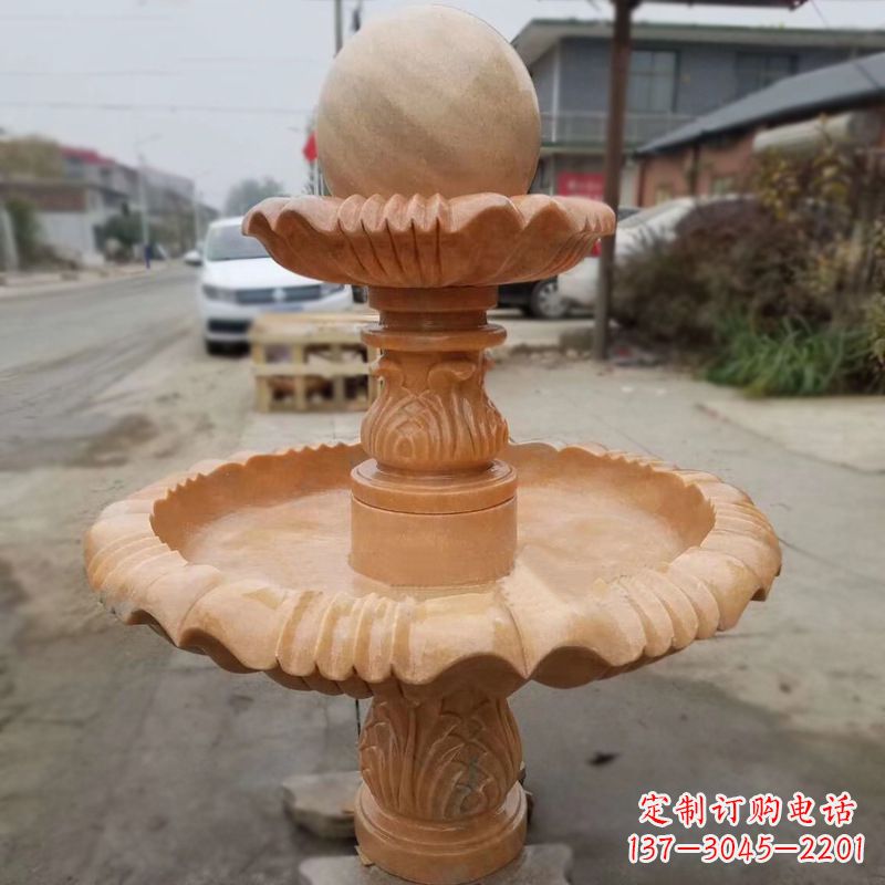 河北晚霞红风水球