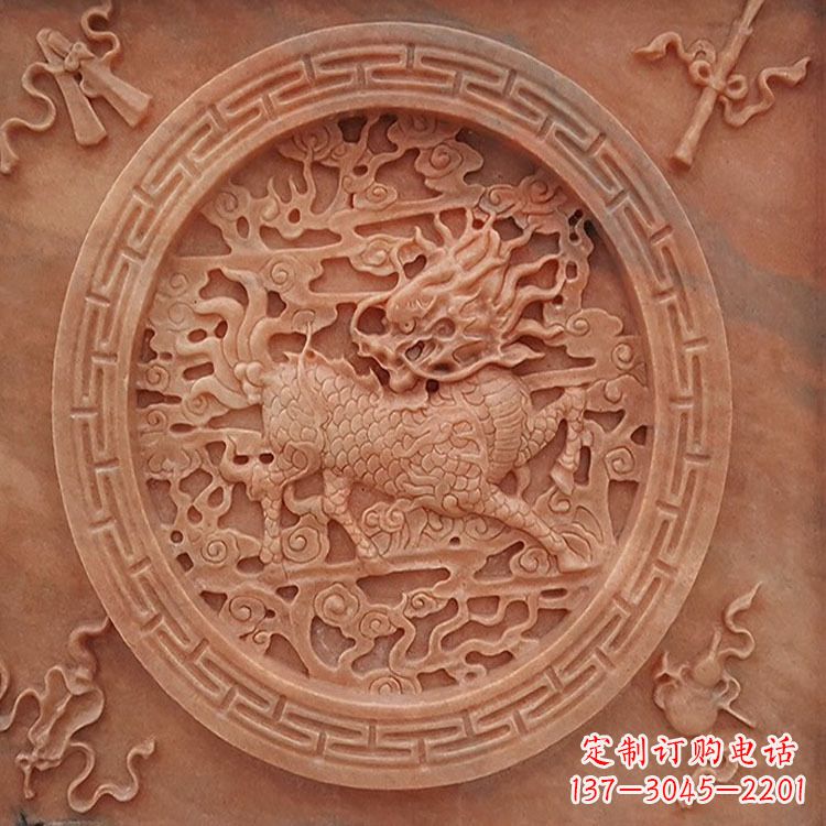 河北晚霞红麒麟建筑装饰壁画