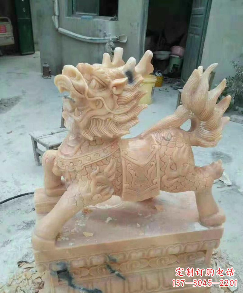河北晚霞红麒麟雕塑112