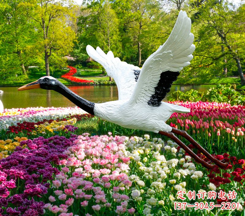 河北仙鹤雕塑灯