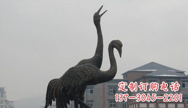 河北仙鹤公园景观铜雕