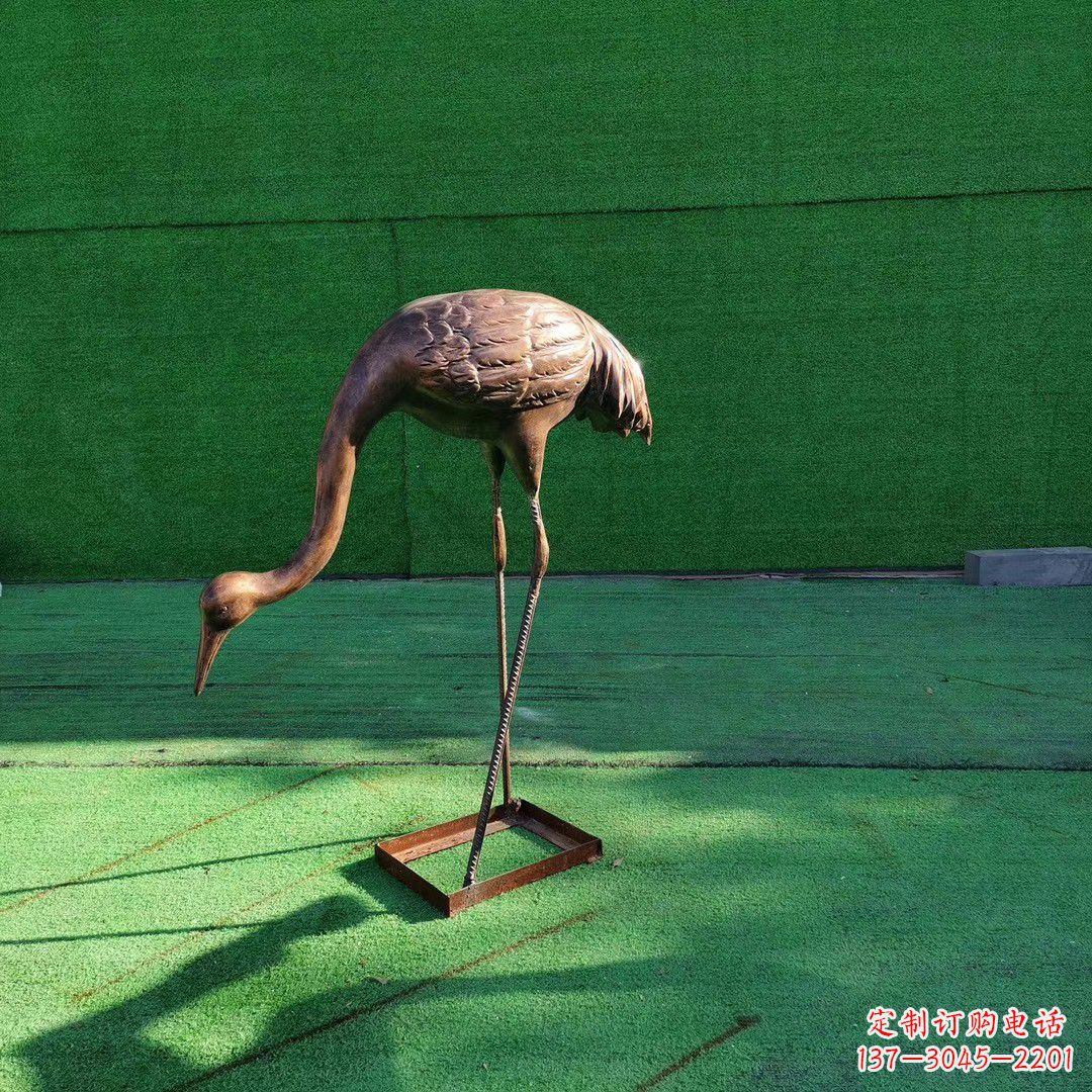 河北仙鹤拉鼓铜雕塑