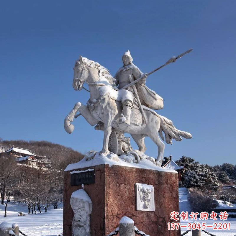 河北薛仁贵骑马雕像-中国历史名人唐朝名将景区景观雕塑