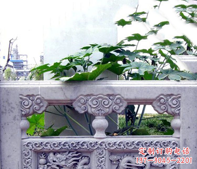 河北园林仿古石栏板景观石雕 (6)