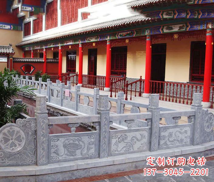 河北园林仿古石栏板景观石雕 (12)