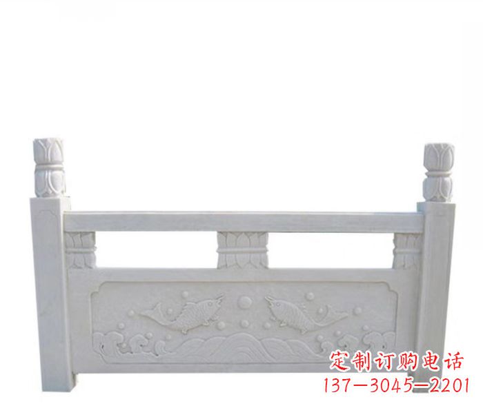 河北园林汉白玉石浮雕栏板