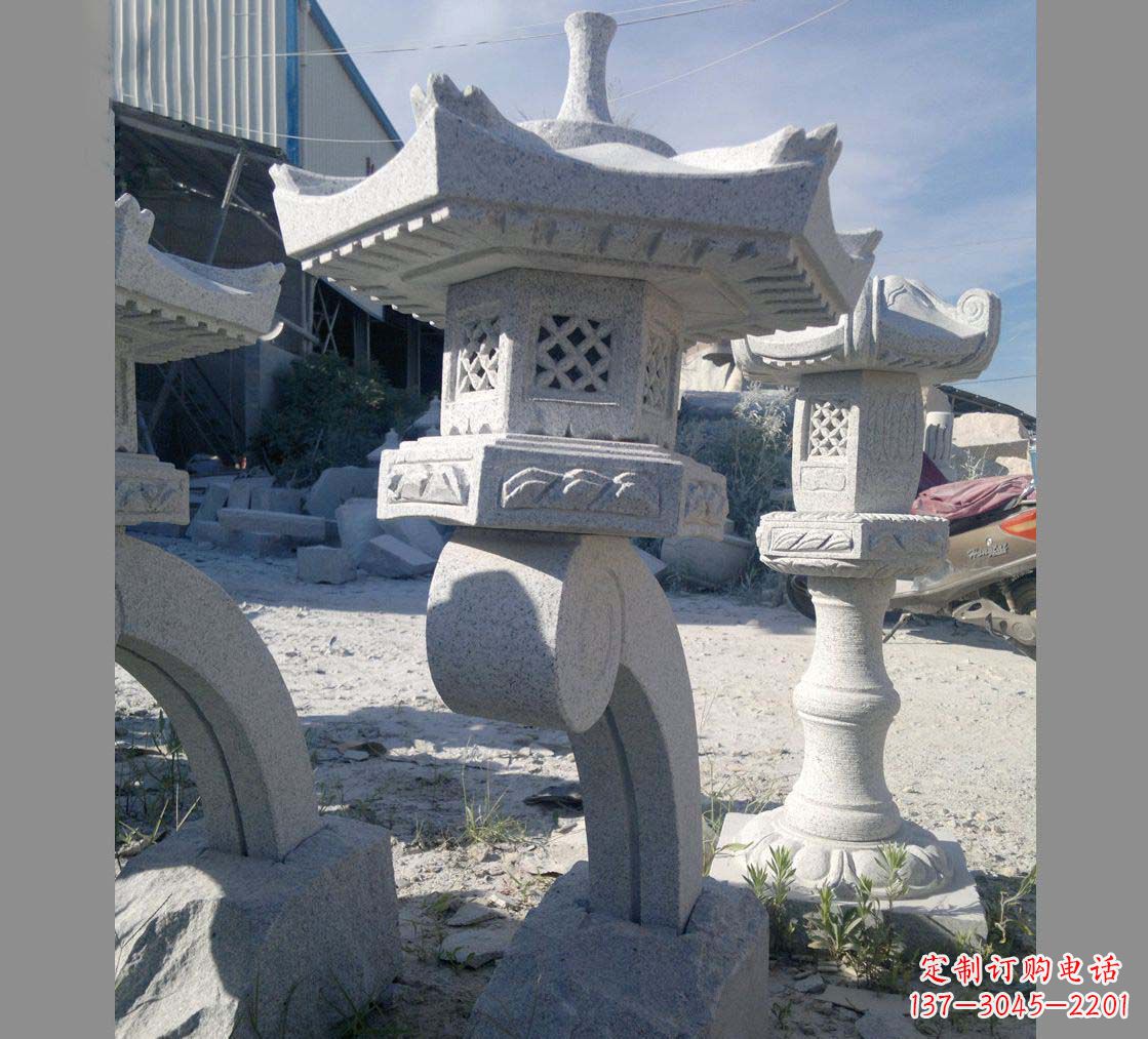 河北园林景观草坪石灯雕塑