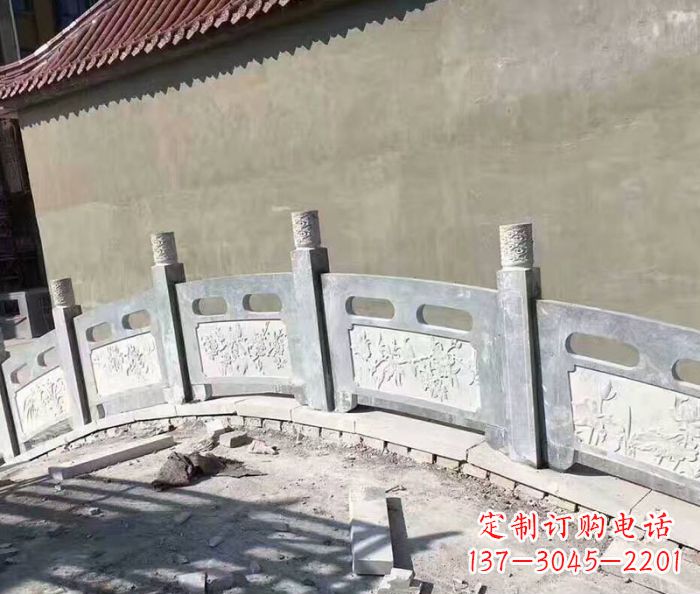 河北园林景观大理石桥栏板石雕 (5)