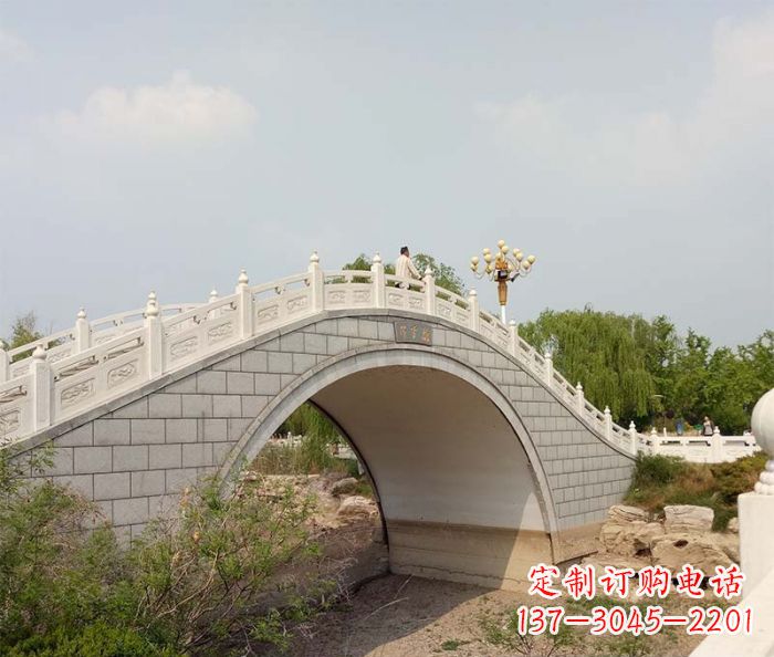 河北园林景观大理石桥栏板石雕 (6)