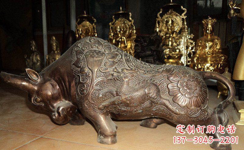 河北园林拓荒牛景观铜雕