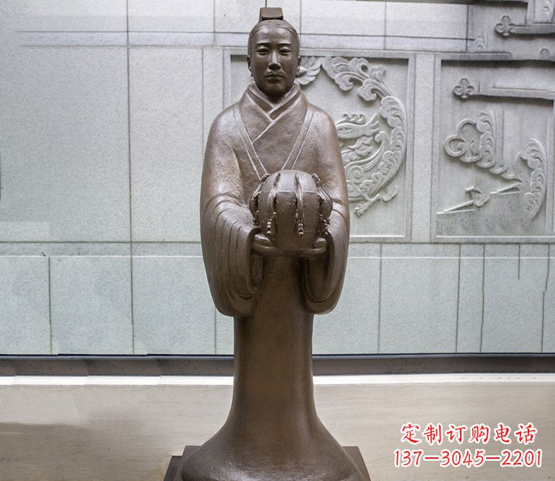 河北张衡科学家 人物铜雕