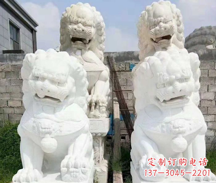 河北招财动物汉白玉狮子石雕