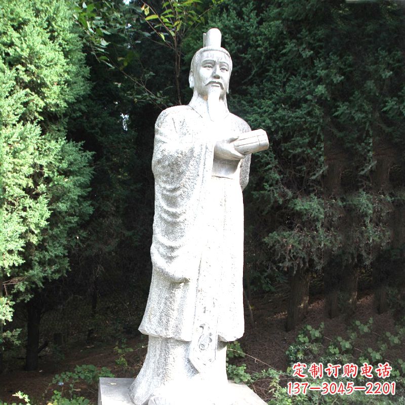 河北中国古代著名帝王汉文帝刘恒汉白玉石雕塑像