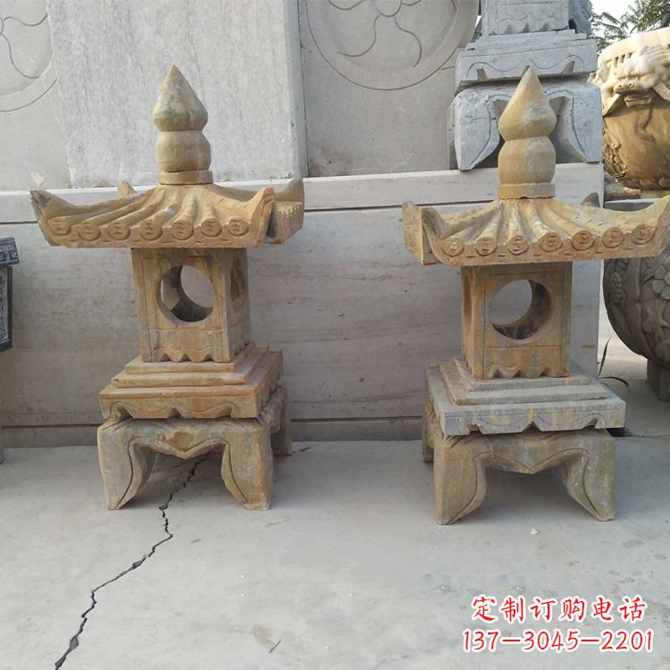 河北中式仿古低墩石灯笼