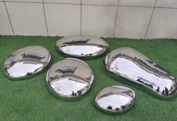 河北镜面不锈钢城市创意鹅卵石雕塑